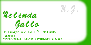 melinda gallo business card